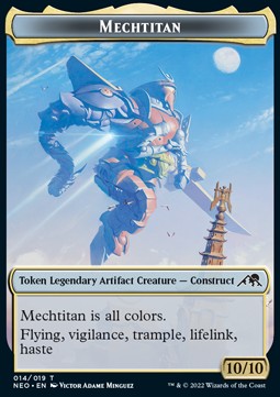 Mechtitan Token (A 10/10) // Spirit Token (C 1/1)⁣ - Kamigawa: Neon Dynasty: Extras⁣ (Token)⁣ [T 14/2]