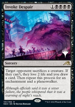 Invoke Despair (V.2)⁣ - Kamigawa: Neon Dynasty: Promos⁣ (Rare)⁣ [101]