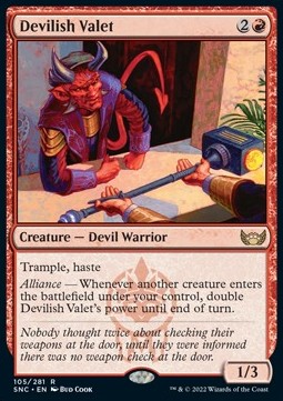 Devilish Valet⁣ - Streets of New Capenna⁣ (Rare)⁣ [105]