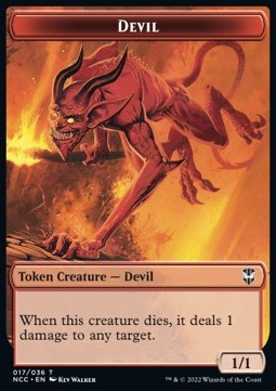 Devil Token (R 1/1) // Soldier Token (RW 1/1)⁣ - Commander: Streets of New Capenna: Extras⁣ (Token)⁣ [T 17/33]