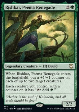 Rishkar, Peema Renegade⁣ - Commander: Streets of New Capenna⁣ (Rare)⁣ [305]