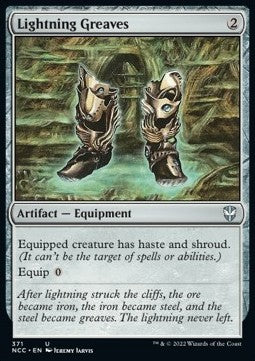 Lightning Greaves⁣ - Commander: Streets of New Capenna⁣ (Uncommon)⁣ [371]