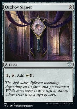 Orzhov Signet⁣ - Commander: Streets of New Capenna⁣ (Uncommon)⁣ [375]
