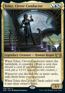 Toluz, Clever Conductor (V.2)⁣ - Streets of New Capenna: Promos⁣ (Rare)⁣ [228]