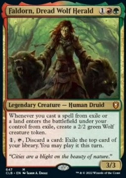 Faldorn, Dread Wolf Herald (V.1)⁣ - Commander Legends: Battle for Baldur's Gate: Extras⁣ (Mythic)⁣ [647]