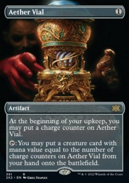 Aether Vial (V.1)⁣ - Double Masters 2022: Extras⁣ (Rare)⁣ [391]