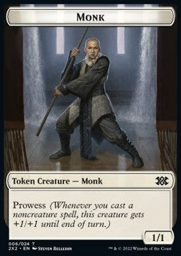 Monk Token (W 1/1 Prowess) // Egg Token (G 0/1)⁣ - Double Masters 2022: Extras⁣ (Token)⁣ [T 6/16]