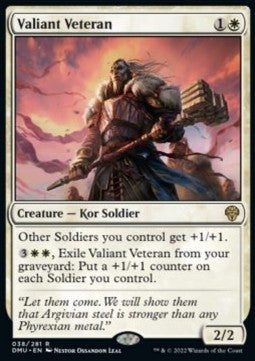 Valiant Veteran⁣ - Dominaria United⁣ (Rare)⁣ [38]