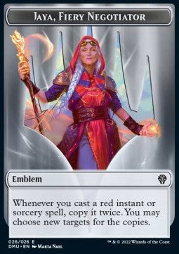 Jaya, Fiery Negotiator Emblem // Soldier Token (W 1/1)⁣ - Dominaria United: Extras⁣ (Token)⁣ [T 26/4]