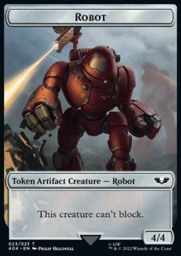 Robot Token (A 4/4) // Astartes Warrior Token (W 2/2)⁣ - Universes Beyond: Warhammer 40,000⁣ (Token)⁣ [T 23/1]