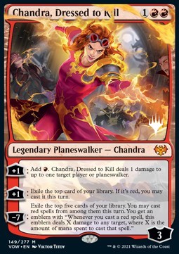 Chandra, Dressed to Kill (V.2)⁣ - Innistrad: Crimson Vow: Promos⁣ (Mythic)⁣ [149]