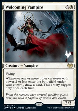 Welcoming Vampire (V.2)⁣ - Innistrad: Crimson Vow: Promos⁣ (Rare)⁣ [46]