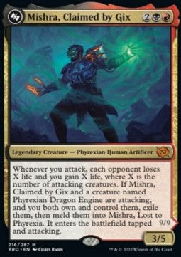 Mishra, Claimed by Gix // Mishra, Lost to Phyrexia⁣ - The Brothers' War⁣ (Mythic)⁣ [216]