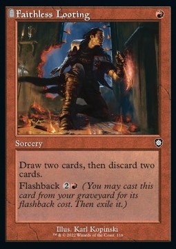 Faithless Looting⁣ - Commander: The Brothers' War⁣ (Common)⁣ [116]