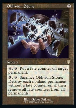 Oblivion Stone⁣ - Commander: The Brothers' War⁣ (Rare)⁣ [153]
