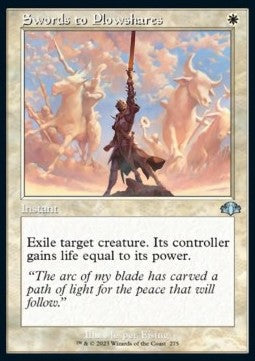 Swords to Plowshares⁣ - Dominaria Remastered: Extras⁣ (Uncommon)⁣ [275]