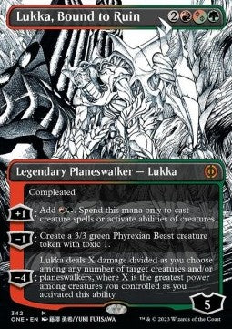Lukka, Bound to Ruin (V.2)⁣ - Phyrexia: All Will Be One: Extras⁣ (Mythic)⁣ [342]