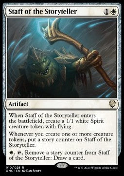 Staff of the Storyteller⁣ - Commander: Phyrexia: All Will Be One⁣ (Rare)⁣ [10]