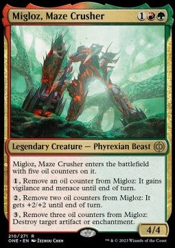 Migloz, Maze Crusher⁣ - Phyrexia: All Will Be One⁣ (Rare)⁣ [210]