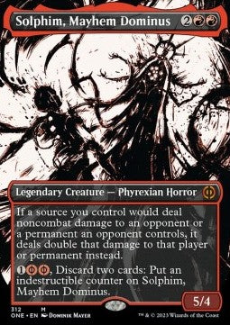 Solphim, Mayhem Dominus (V.1)⁣ - Phyrexia: All Will Be One: Extras⁣ (Mythic)⁣ [312]