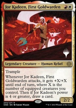 Jor Kadeen, First Goldwarden (V.2)⁣ - Phyrexia: All Will Be One: Promos⁣ (Rare)⁣ [203]