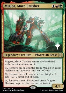 Migloz, Maze Crusher (V.2)⁣ - Phyrexia: All Will Be One: Promos⁣ (Rare)⁣ [210]