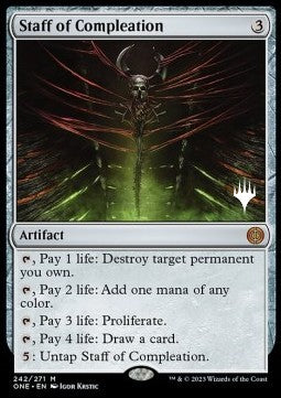 Staff of Compleation (V.2)⁣ - Phyrexia: All Will Be One: Promos⁣ (Mythic)⁣ [242]