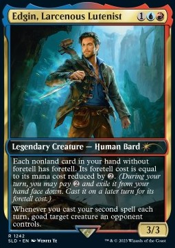 Edgin, Larcenous Lutenist - Secret Lair Drop Series: Secret Lair x Dungeons & Dragons: Honor Among Thieves (Rare) [SLDHAT-1242]