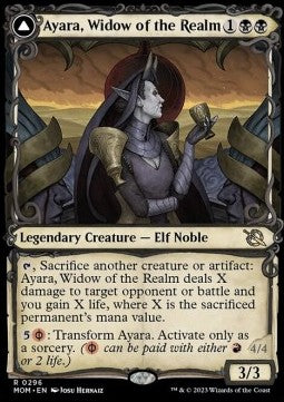Ayara, Widow of the Realm // Ayara, Furnace Queen⁣ - March of the Machine: Extras⁣ (Rare)⁣ [296]