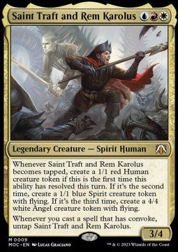 Saint Traft and Rem Karolus⁣ - Commander: March of the Machine⁣ (Mythic)⁣ [9]