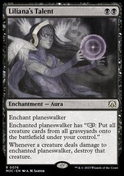 Liliana's Talent⁣ - Commander: March of the Machine⁣ (Rare)⁣ [76]