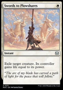 Swords to Plowshares⁣ - Commander: March of the Machine⁣ (Uncommon)⁣ [211]