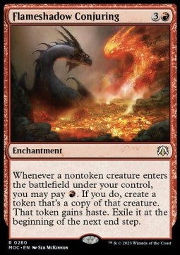 Flameshadow Conjuring⁣ - Commander: March of the Machine⁣ (Rare)⁣ [280]