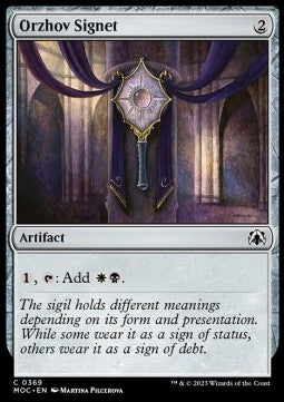 Orzhov Signet⁣ - Commander: March of the Machine⁣ (Common)⁣ [369]