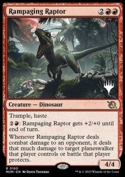 Rampaging Raptor (V.2)⁣ - March of the Machine: Promos⁣ (Rare)⁣ [160]
