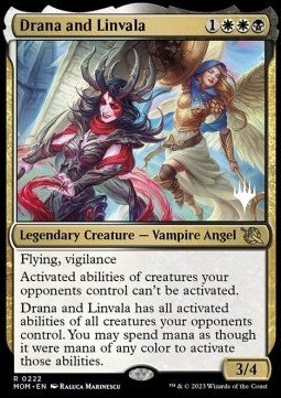 Drana and Linvala (V.2)⁣ - March of the Machine: Promos⁣ (Rare)⁣ [222]