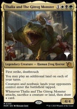 Thalia and The Gitrog Monster (V.2)⁣ - March of the Machine: Promos⁣ (Mythic)⁣ [255]