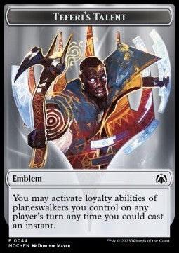 Teferi's Talent Emblem⁣ - Commander: March of the Machine: Extras⁣ (Token)⁣ [T44]