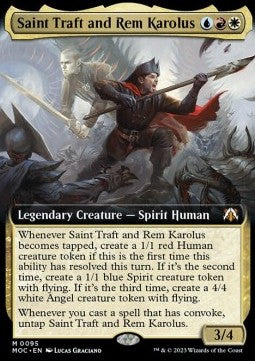 Saint Traft and Rem Karolus⁣ - Commander: March of the Machine: Extras⁣ (Mythic)⁣ [95]