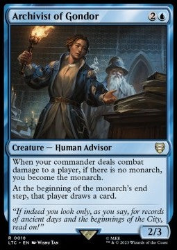 Archivist of Gondor⁣ - Commander: The Lord of the Rings: Tales of Middle-earth⁣ (Rare)⁣ [18]