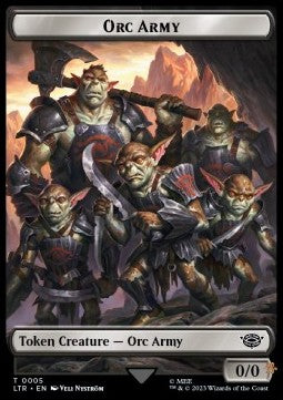 Orc Army Token (Black 0/0) (V.1)⁣ - The Lord of the Rings: Tales of Middle-earth: Extras⁣ (Token)⁣ [T05]