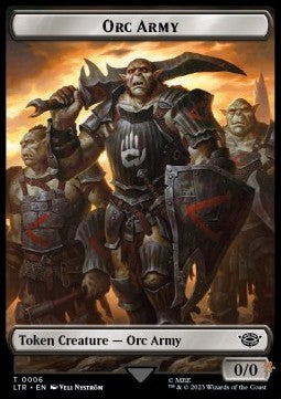 Orc Army Token (Black 0/0) (V.2)⁣ - The Lord of the Rings: Tales of Middle-earth: Extras⁣ (Token)⁣ [T06]