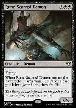 Rune-Scarred Demon⁣ - Commander Masters⁣ (Rare)⁣ [184]