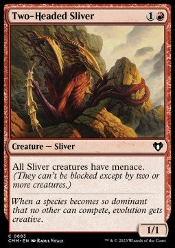Two-Headed Sliver⁣ - Commander Masters: Extras⁣ (Common)⁣ [883]
