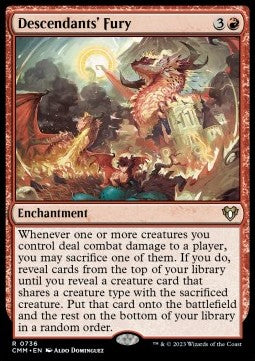 Descendants' Fury (V.1)⁣ - Commander Masters: Extras⁣ (Rare)⁣ [736]