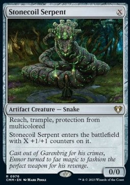 Stonecoil Serpent⁣ - Commander Masters: Extras⁣ (Rare)⁣ [976]