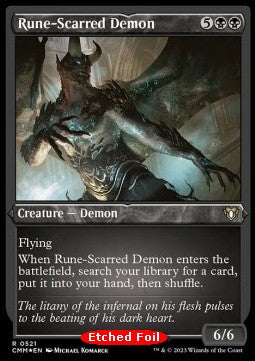 Rune-Scarred Demon⁣ - Commander Masters: Extras⁣ (Rare)⁣ [521]