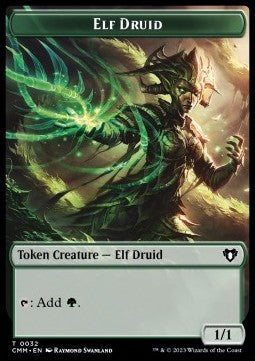 Elf Druid Token (G 1/1) // Treasure Token⁣ - Commander Masters: Extras⁣ (Token)⁣ [T 32/48]
