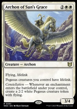 Archon of Sun's Grace⁣ - Commander: Wilds of Eldraine⁣ (Rare)⁣ [61]