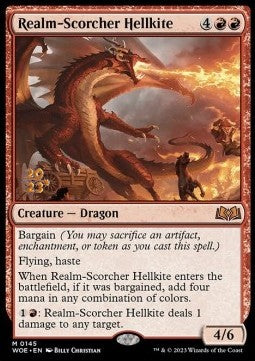 Realm-Scorcher Hellkite (V.1)⁣ - Wilds of Eldraine: Promos⁣ (Mythic)⁣ [145]